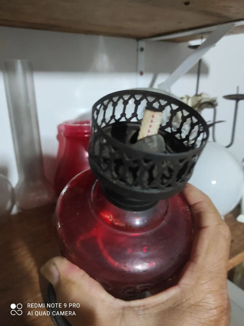 Lampião antigo, querosene,Leia: - Foto 4