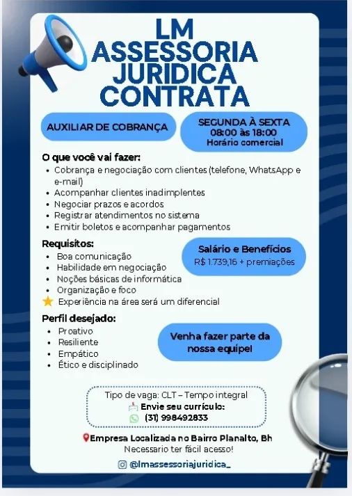 OPERADOR DE COBRANÇA JUNIOR 