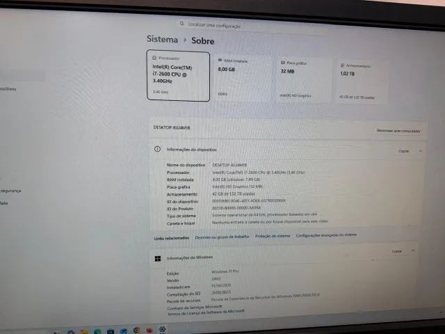 Computador HP - i7 2660 / 8Gb RAM / SSD - Foto 4