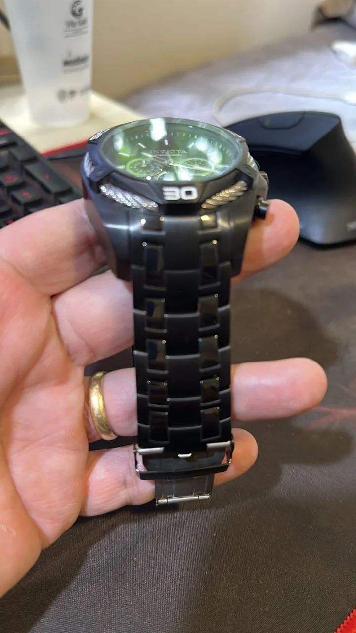 Relógio masculino Invicta 34145 preto - Foto 2