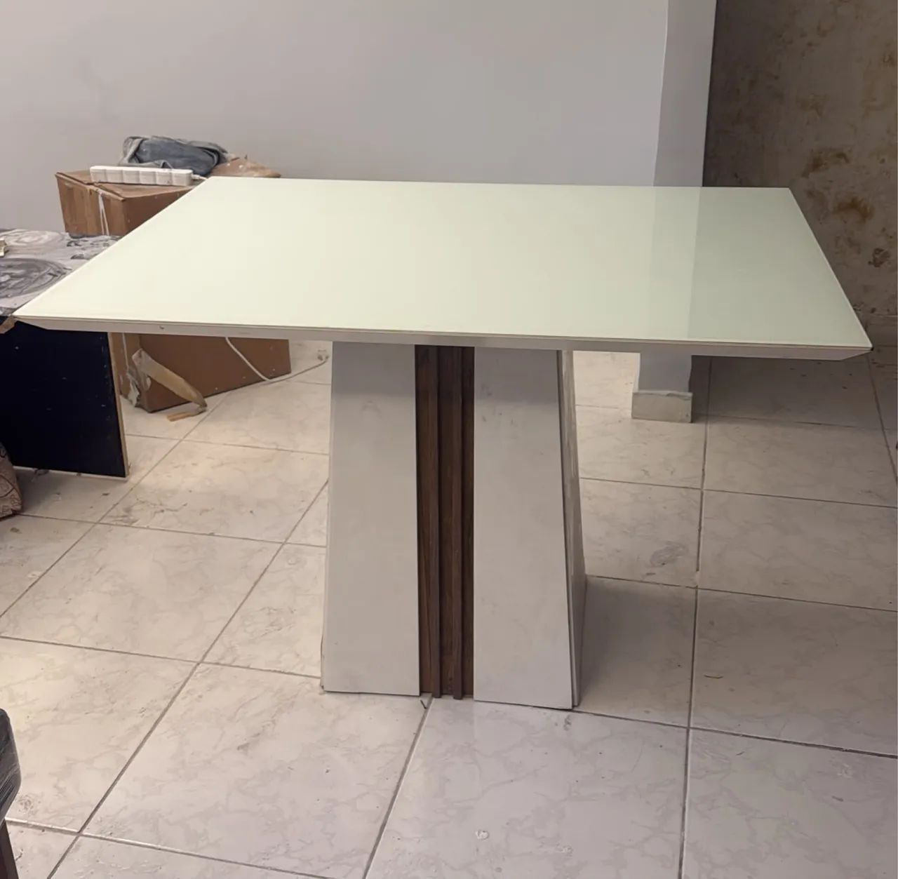 Mesa mdf 4 lugares tampo de vidro - Foto 2