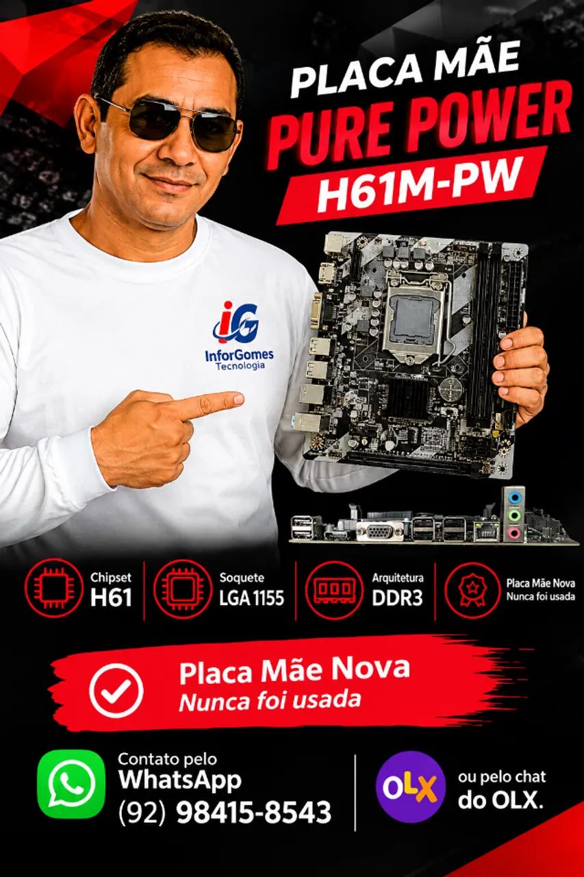 Placa Mãe Pure Power H61M-PW DDR3