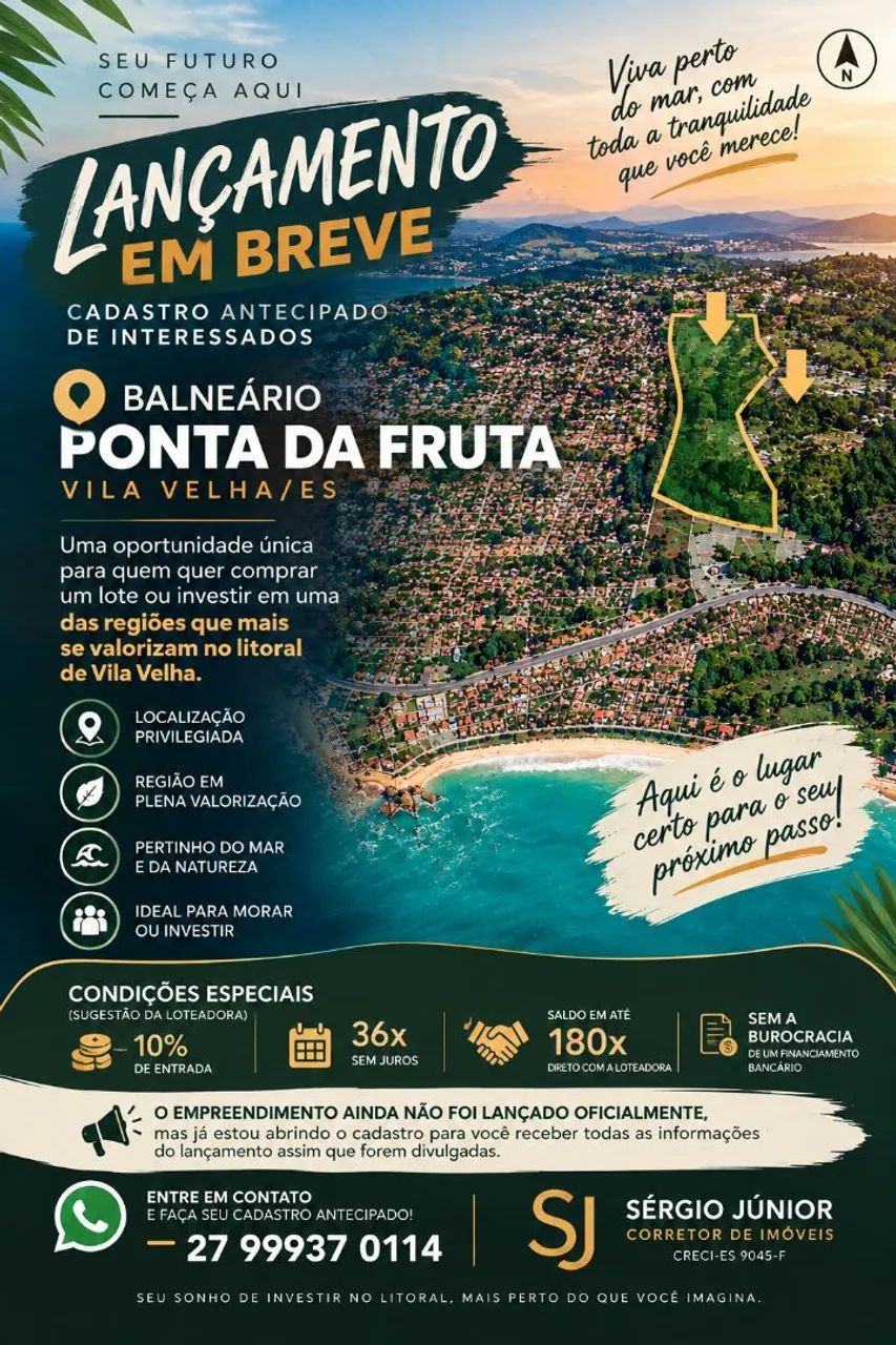 Lotes Ponta da Fruta LANÇAMENTO 