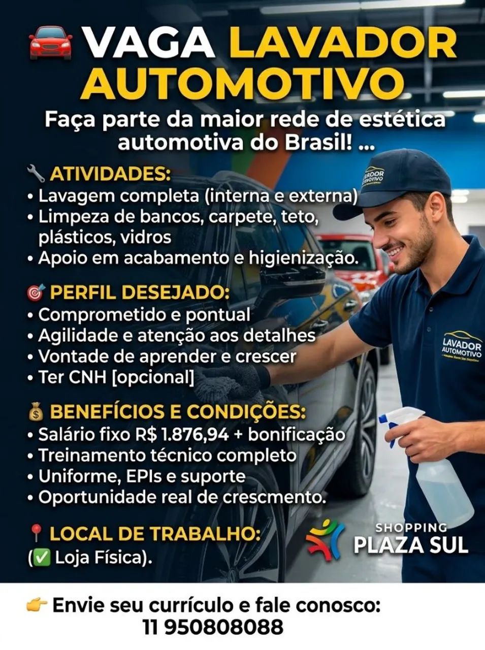 VAGA LAVADOR AUTOMOTIVO  - Foto 2