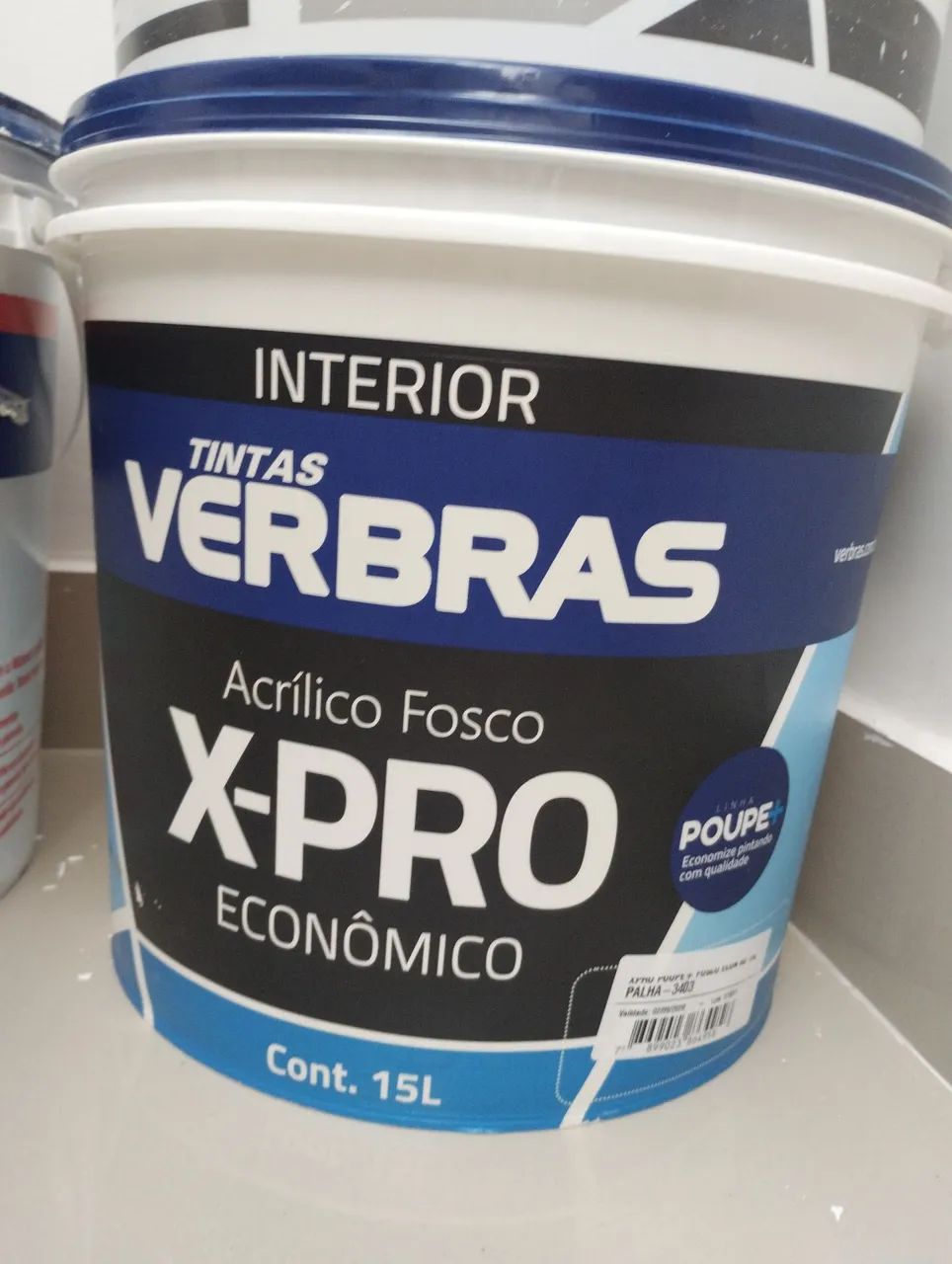 Tinta acrílica fosca, 15l, cor PALHA, verbras LACRADA