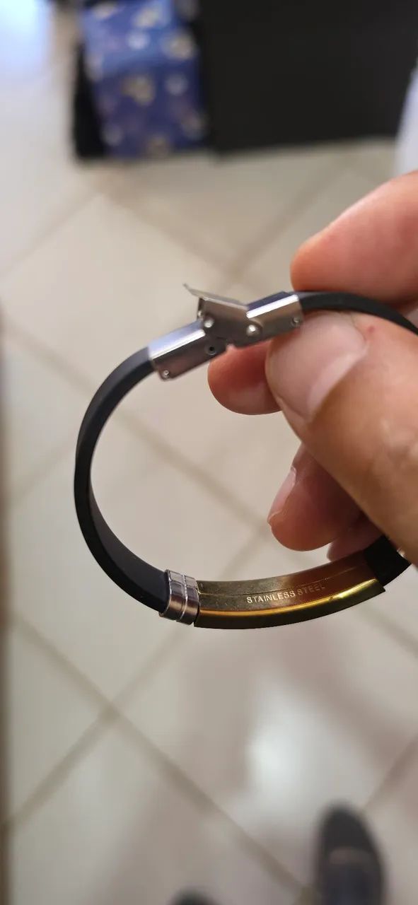 Pulseira Pai Nosso com Oração Gravada Unissex - Nova - Foto 3