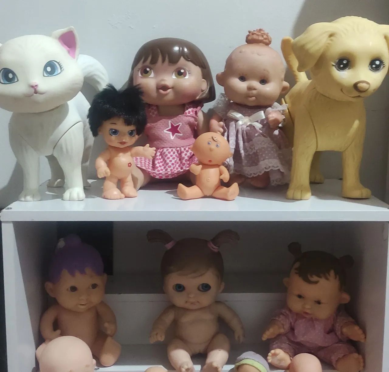 Coleção de bonecas antiga e gata e cão  - Foto 3