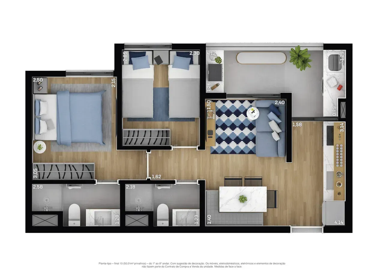 PLANTA 50m²
