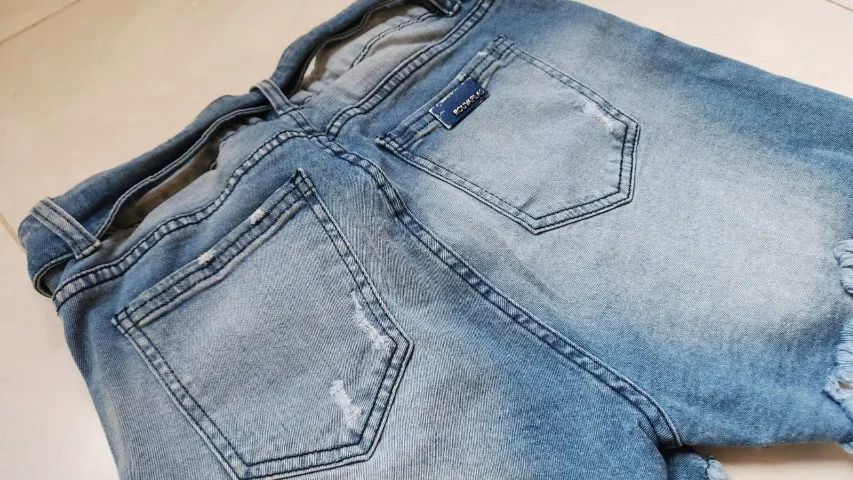Shorts jeans femininos com elastano - Foto 2