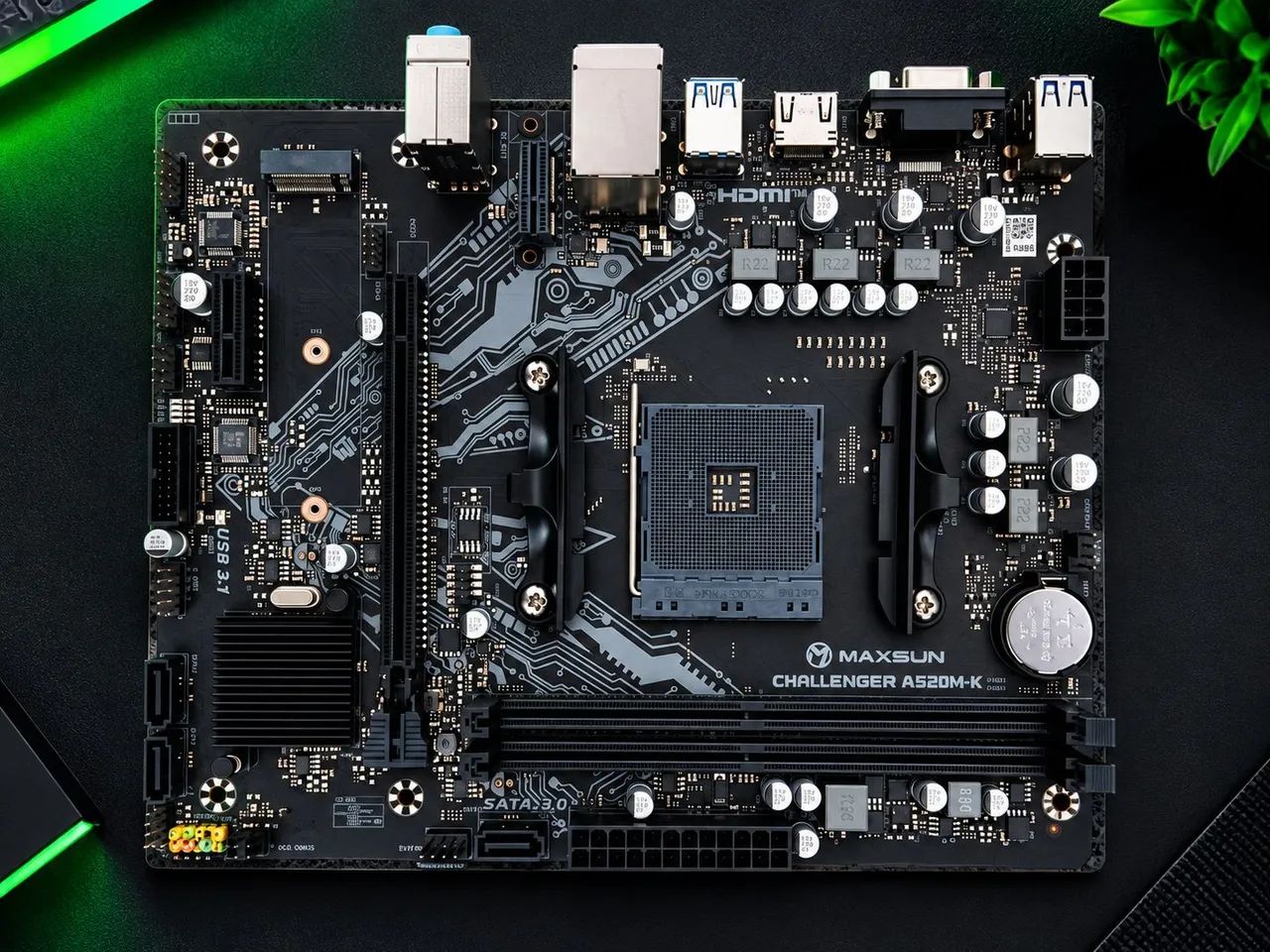 PLACA MÃE MAX-SUN A520M (NOVO) - Foto 2
