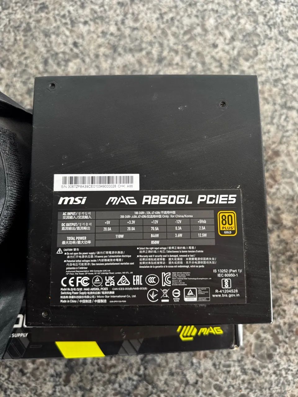 Fonte MSI MAG A850GL - Foto 2