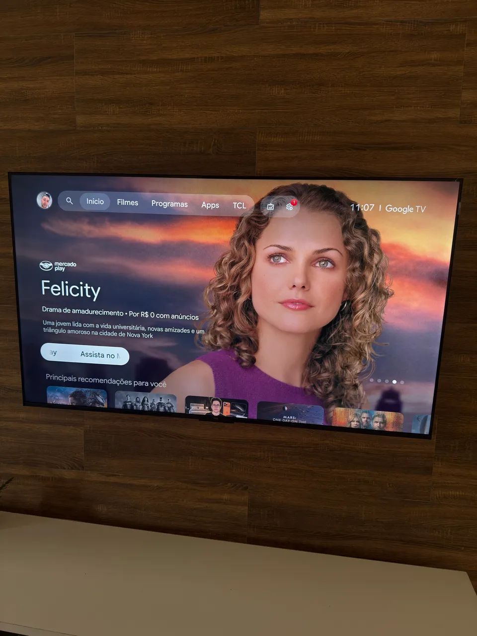 Smart TV 55" TCL 4K UHD QLED 55P7K COM GARANTIA - Foto 3