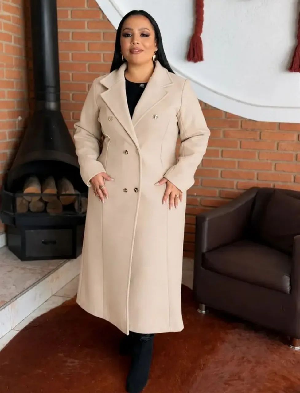 Sobretudo Plus Size tamanho G1 - Foto 5