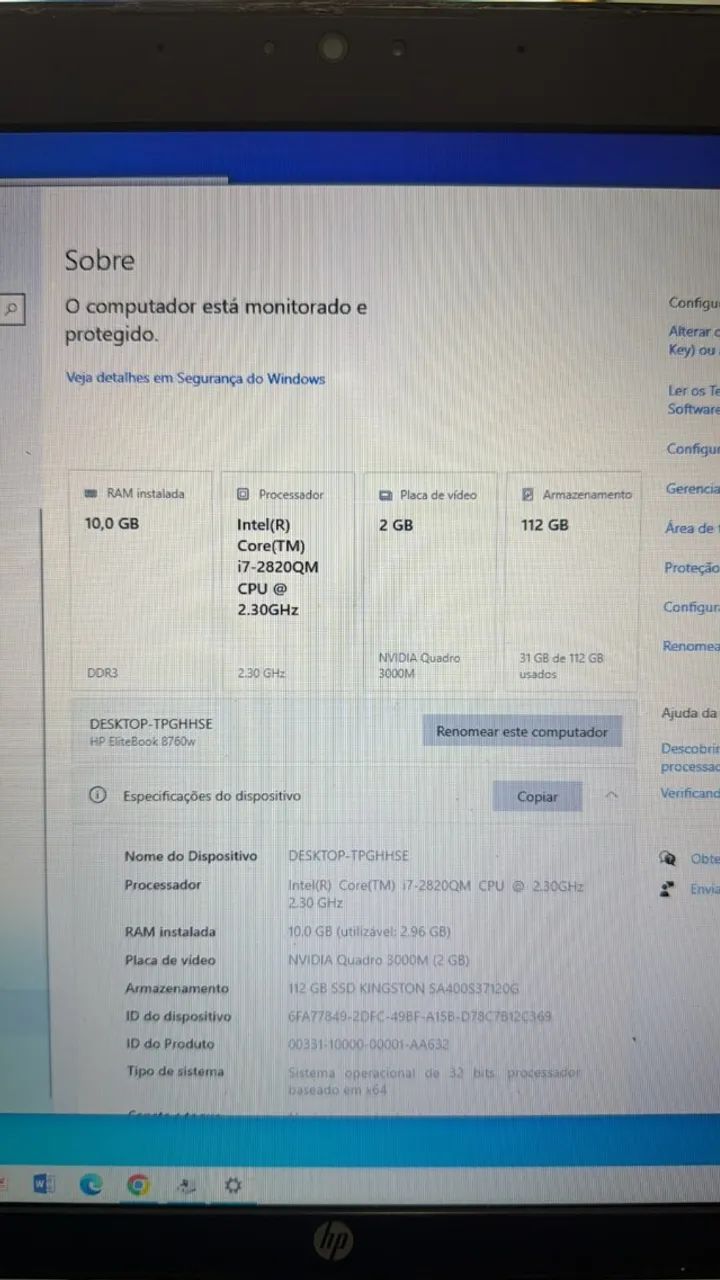 Notebook HP EliteBook 8760w - Foto 4