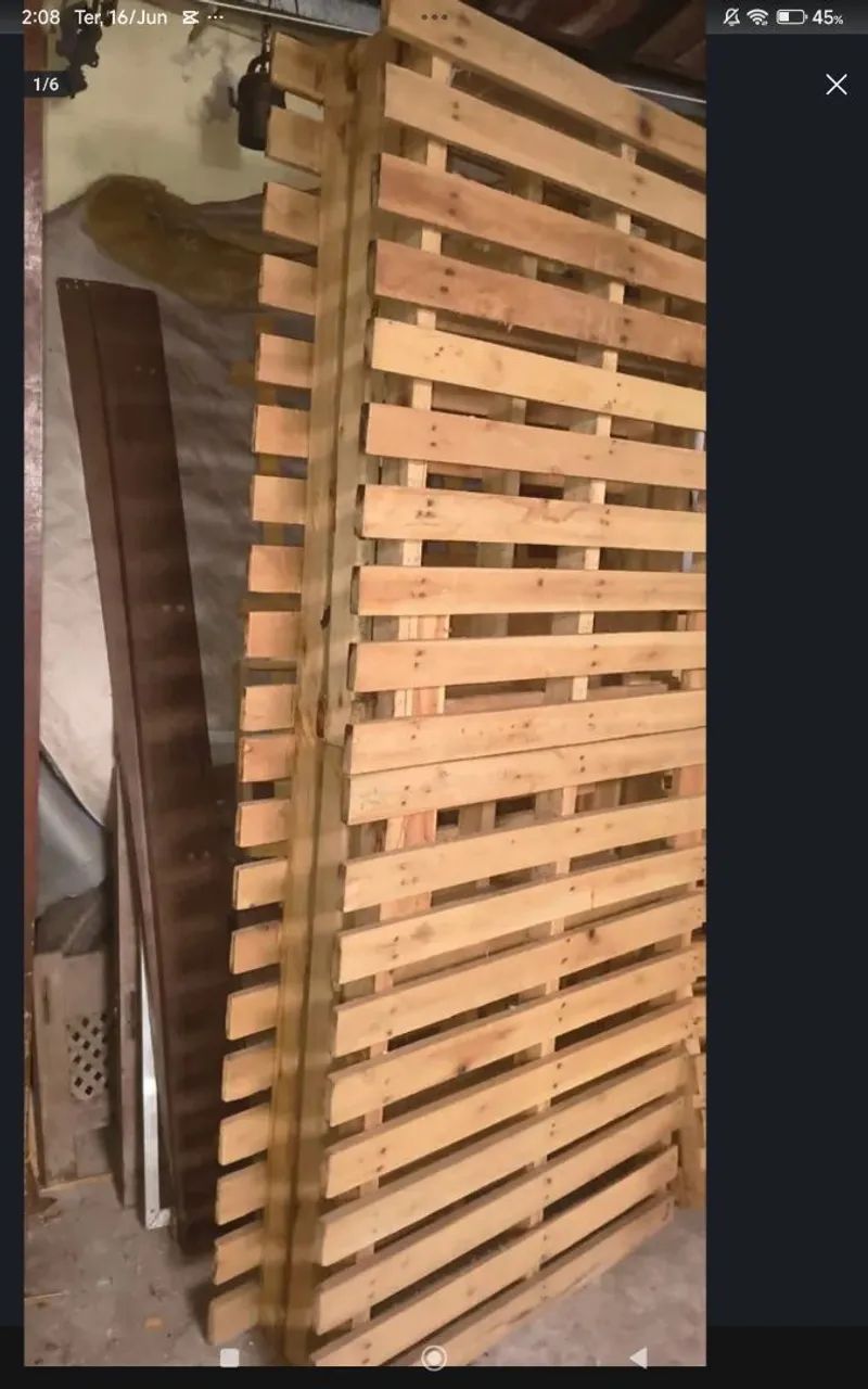 Duas camas de pallet pesadas(favor ler o anúncio) - Foto 2