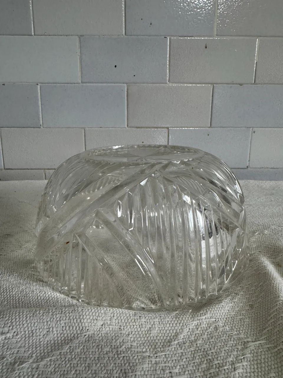 Vaso Centro de Mesa Em Cristal Antigo Bohemia - Foto 5