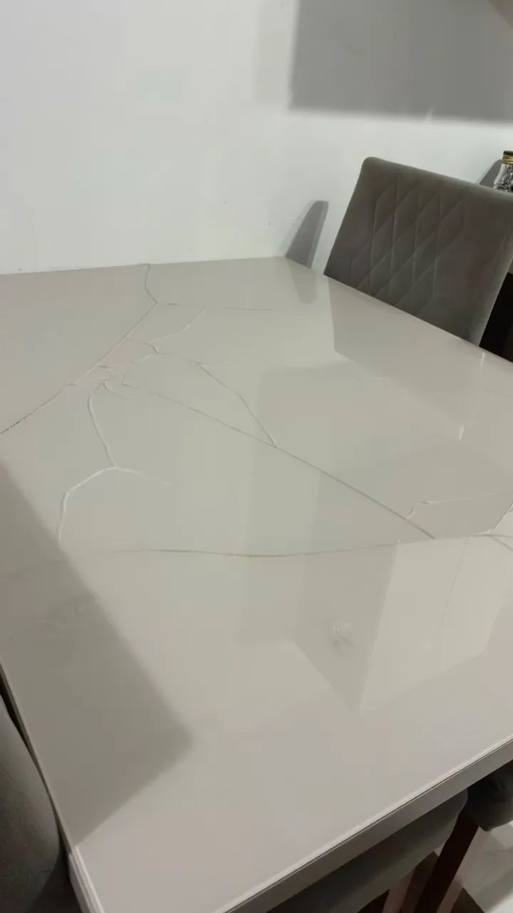 Mesa de jantar de vidro 4 cadeiras  - Foto 3