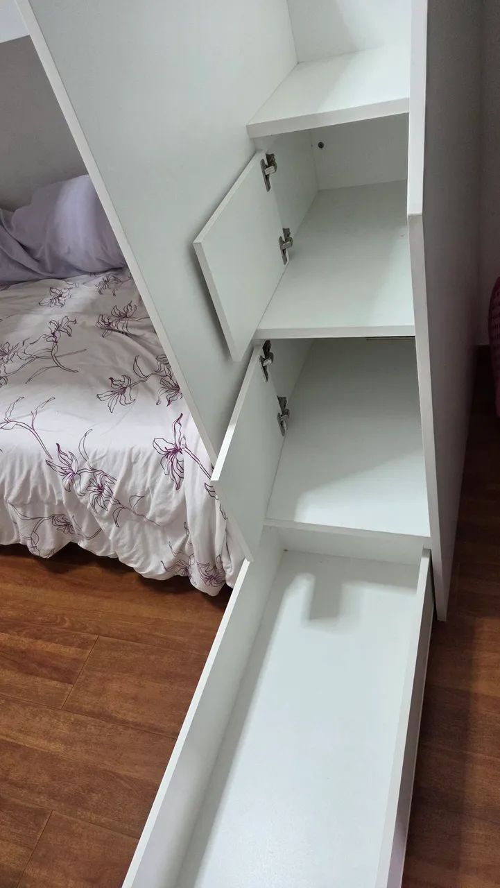Bicama tok stok com 3 gavetas/ escadas laterais  - Foto 4