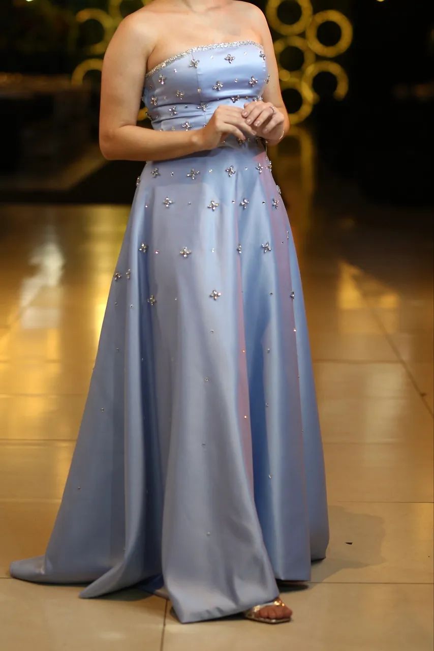 Vestido de festa azul