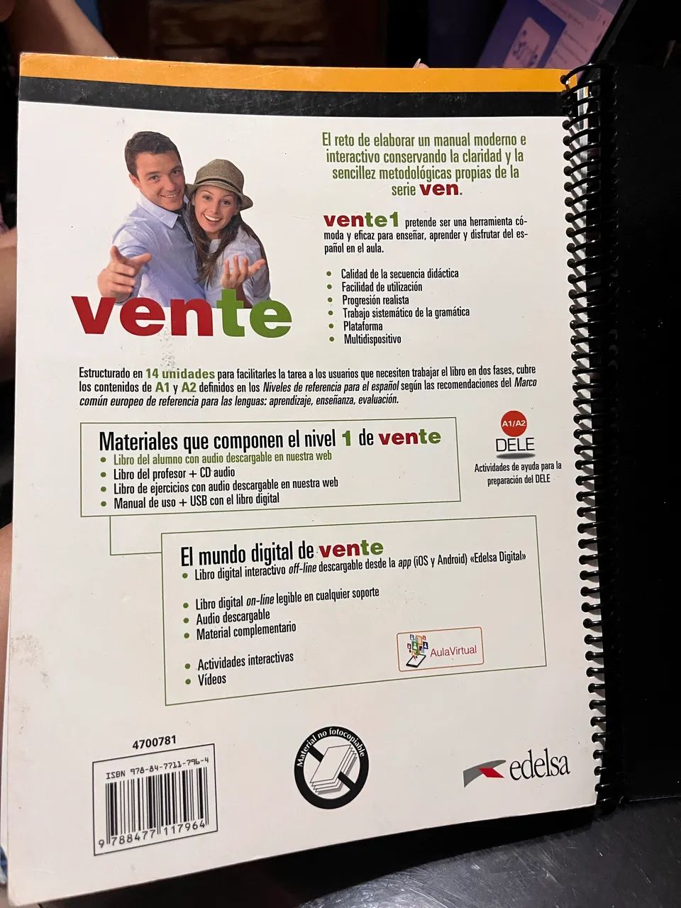 ? Livro de Espanhol Vente 1 A1/A2 - Edelsa - Foto 2