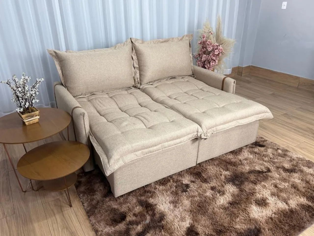 Sofá Cama Retrátil 1,80m D33 e Molas Bonnel s3  - Foto 2