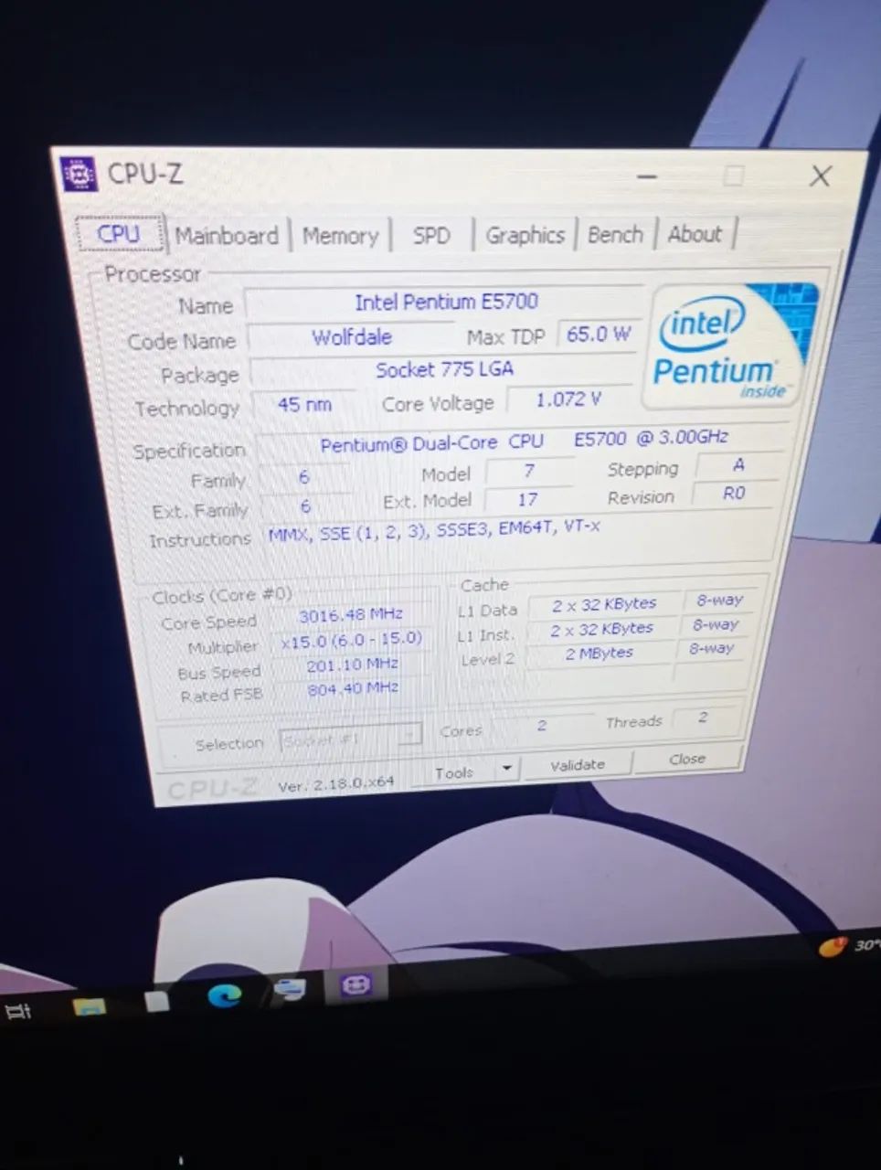 PC Completo Pentium E5700 3.0GHz - 4GB RAM - HD 250GB - Windows 10 - Foto 5