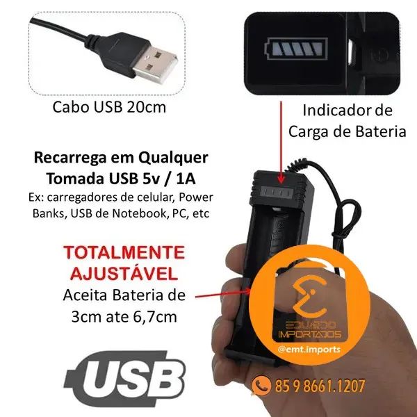 Carregador de Pilha e Bateria USB Lehmox Ley-2033 - Foto 2