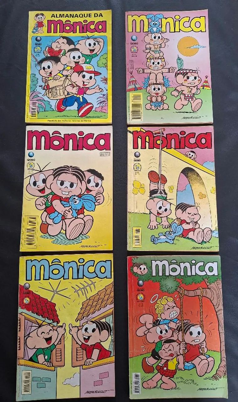 Lote com 6 gíria da Mônica editora globo