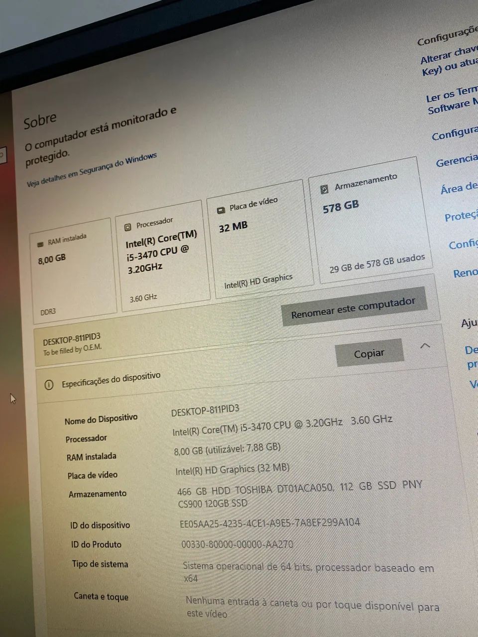 Pc Gamer Completo / i5-3470 / 8GB / SSD+HD / Monitor Dell 19, 75Hz - Foto 5