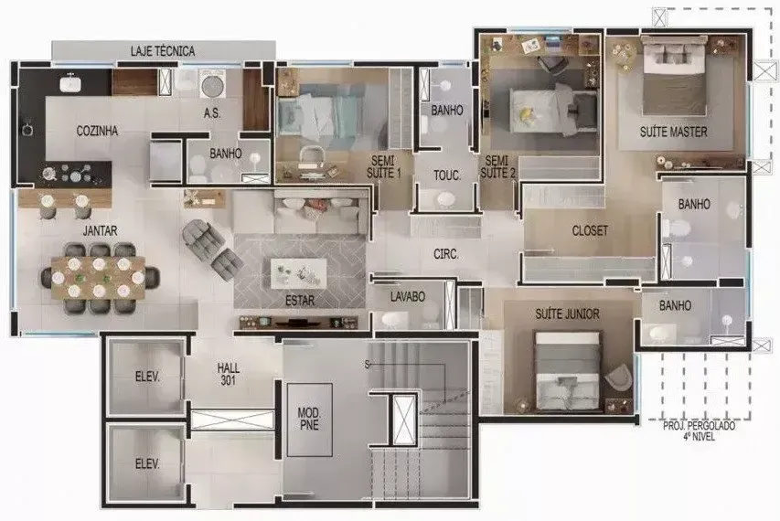 PLANTA 129m²
