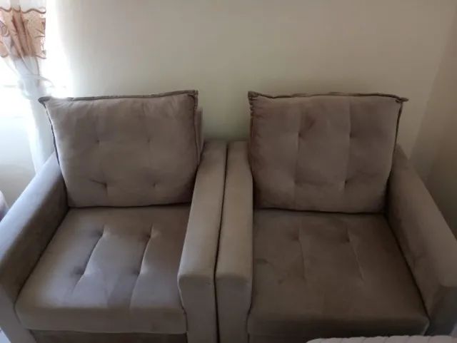 Kit 2 Poltronas Luxo Suede