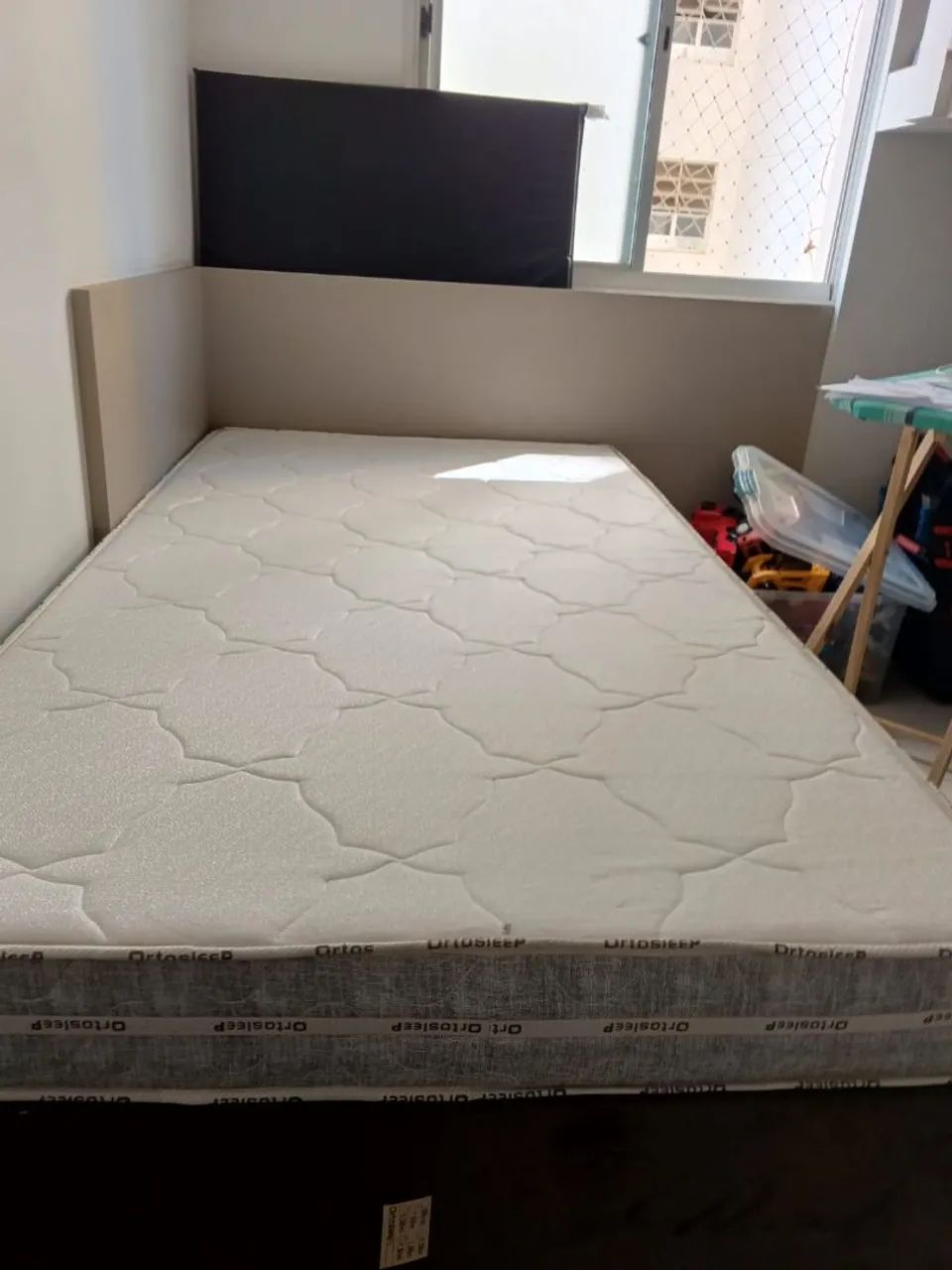 Cama solteirão com colchão d33 100% de espuma