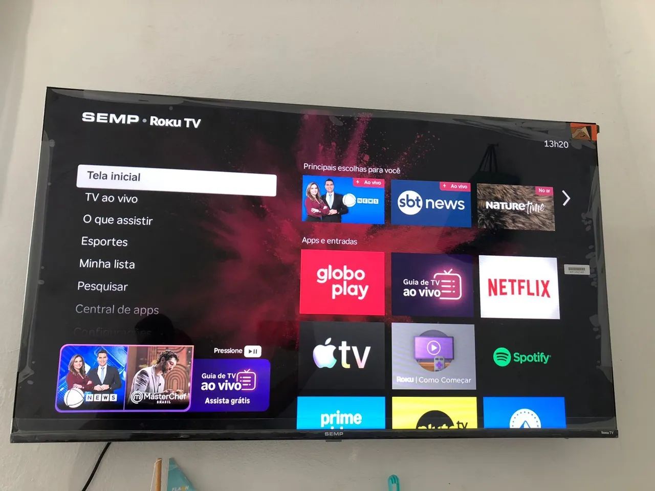 TV SEMP 43" POLEGADAS, SISTEMA ROKU TV