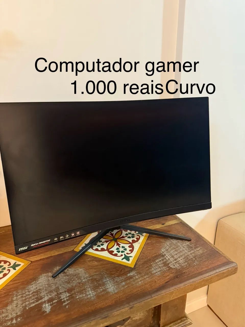 Computador gamer curvo 