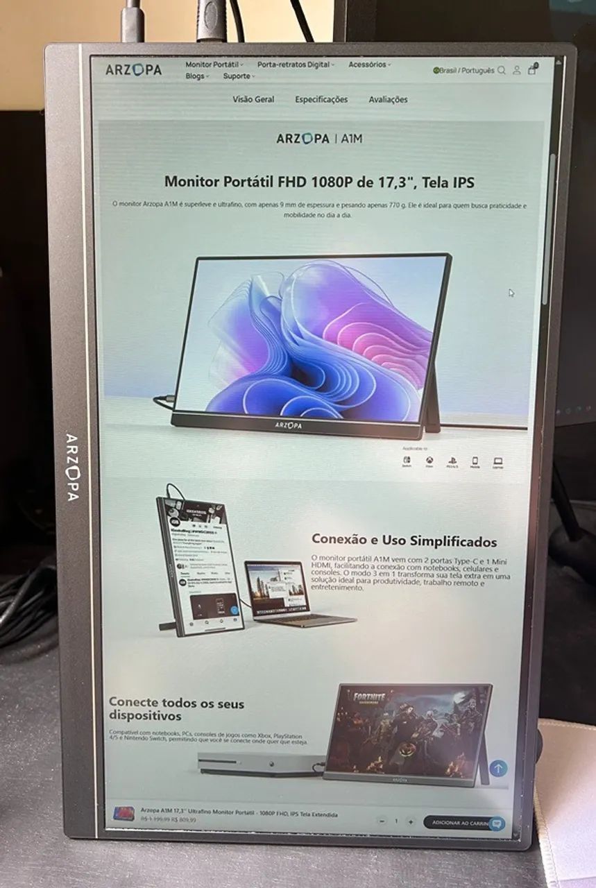 Monitor Arzopa 17.3" A1M + Completo - Foto 3