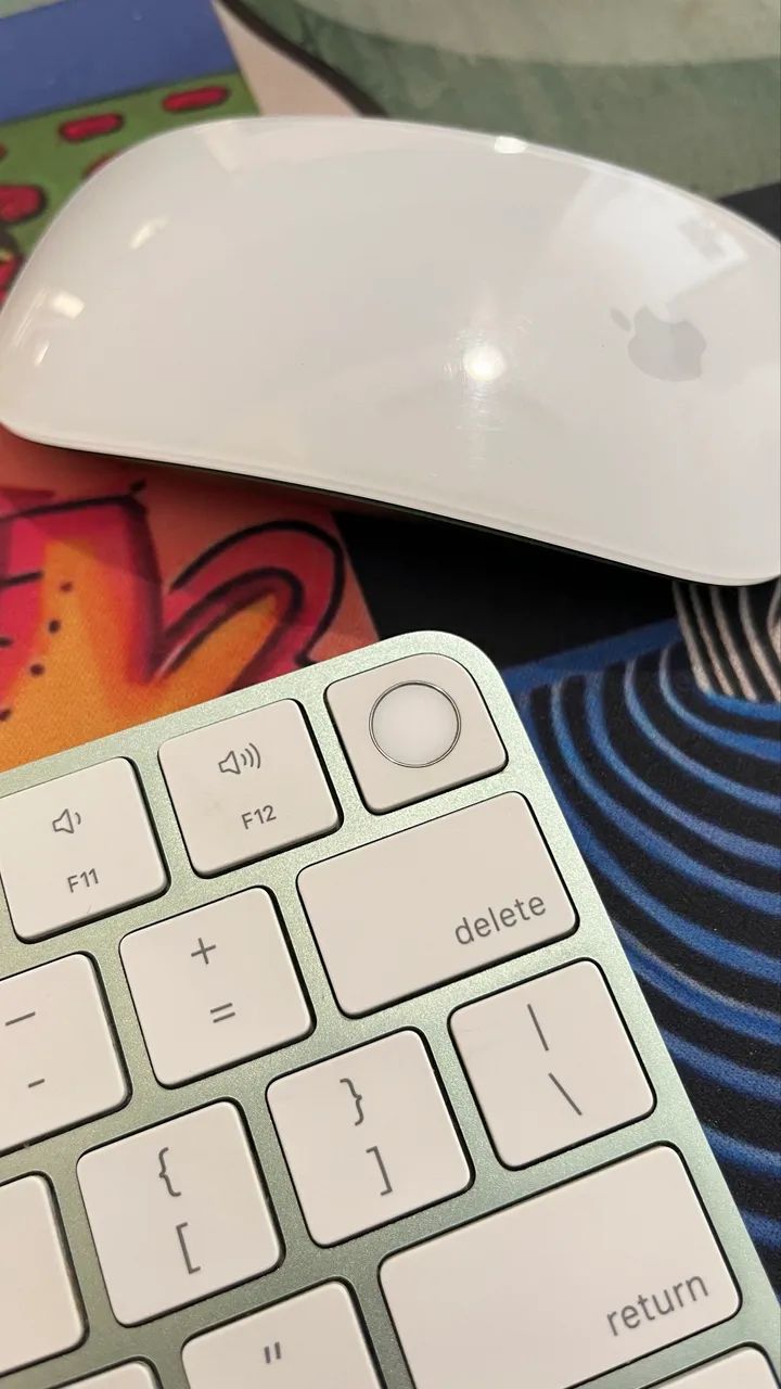 iMac M1 verde completo funcionando perfeitamente | única dona | NF