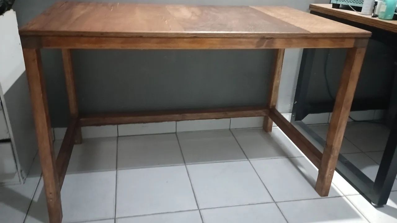 Mesa Rustica escrivaninha estilo industrial totalmente de madeira! Nova! - Foto 3
