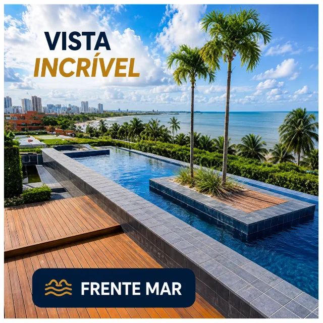  Unity Cabo Branco! Flat todo mobiliado com 31 m² na beira-mar da praia - Foto 4