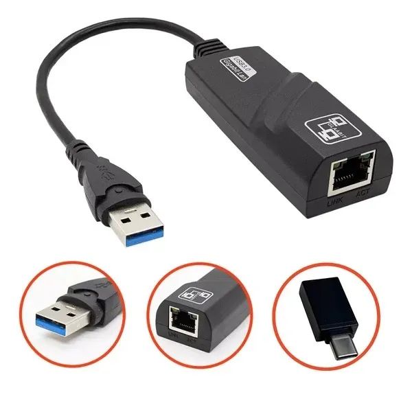 Adaptador de Rede Usb 3.0 Gigabit Flexível C/adaptador Tipo c Kp-ad106 *ENTREGA GRÁTIS* - Foto 2