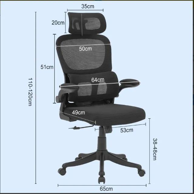 Cadeira Ergonômica Giratória Python Fly com Apoio Lombar - Foto 5