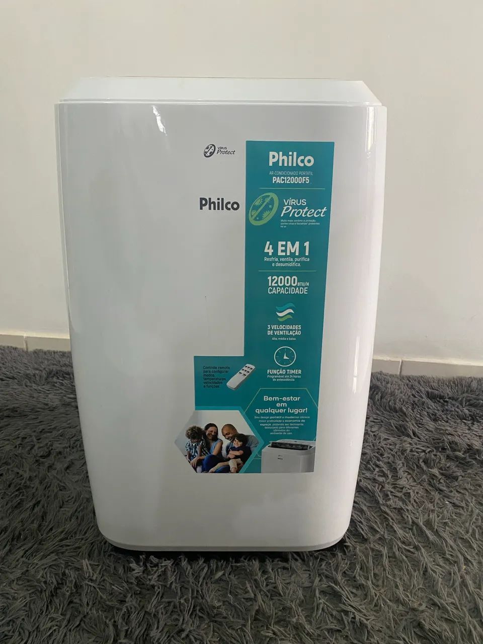 Ar portátil Philco - 12000 btu - 220v