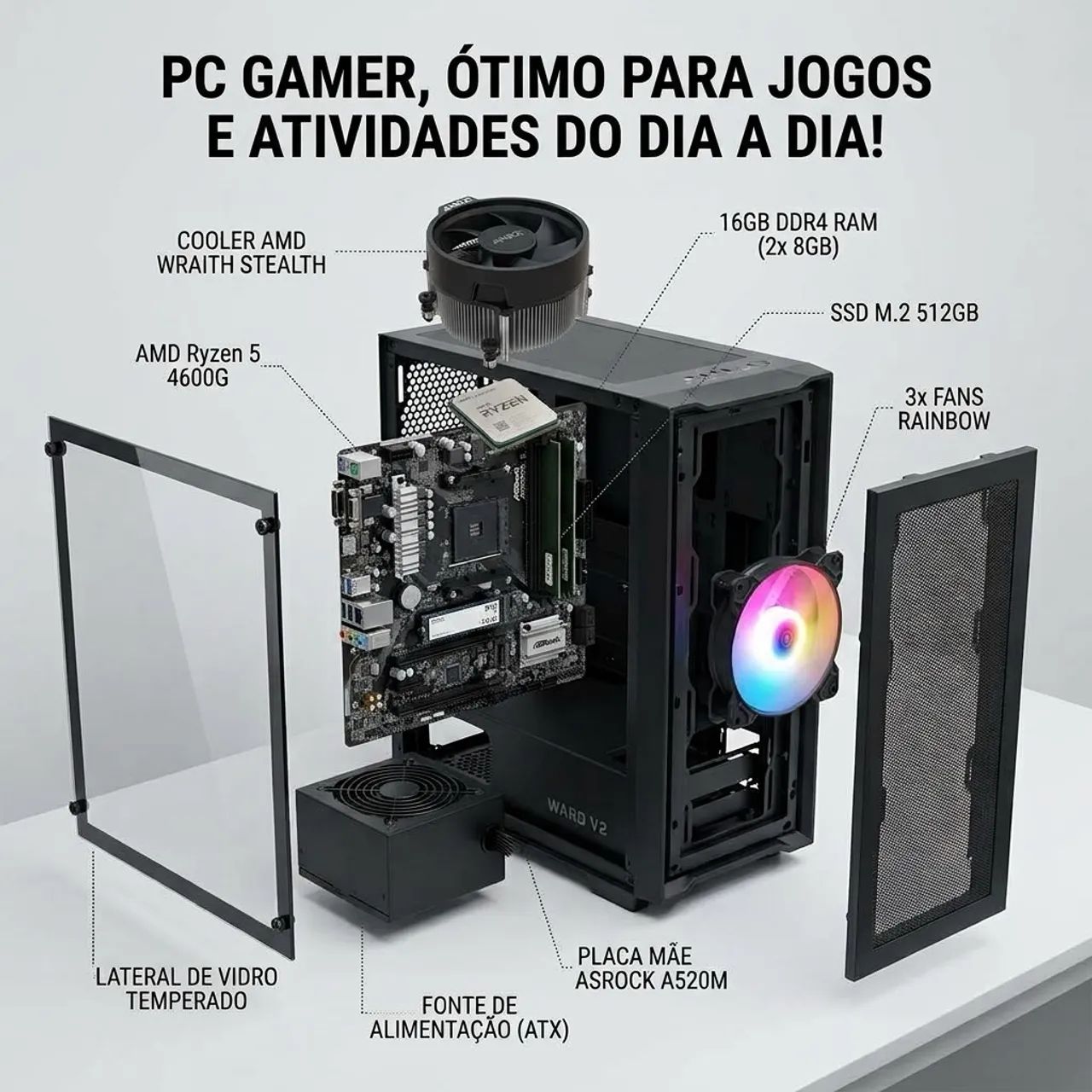 Pc gamer razen 5 4600g  - Foto 2