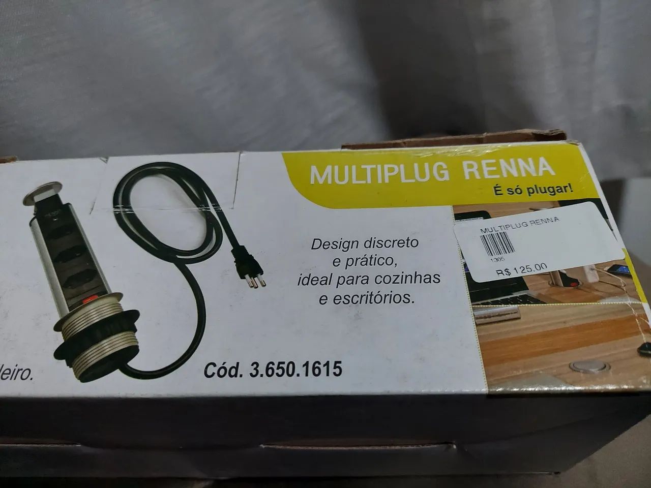 Régua tomadas retrátil 