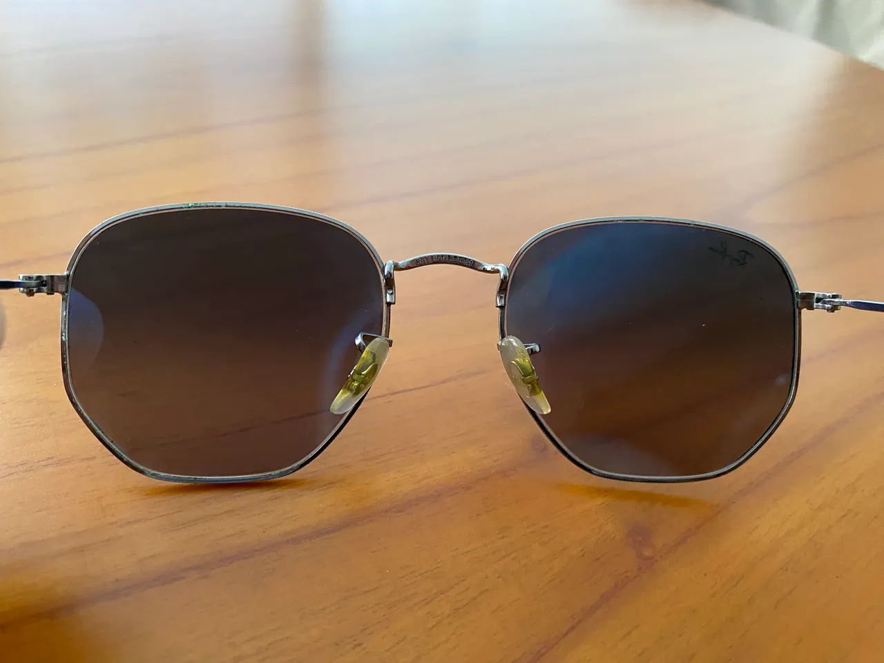 Óculos de Sol Ray-Ban Hexagonal Masculino - Foto 4