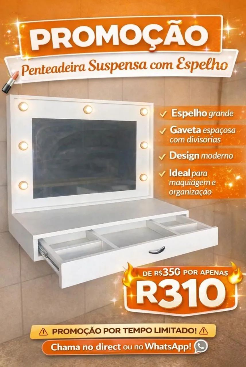Penteadeira suspensa em promoção 