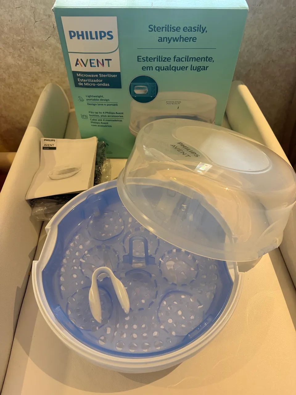 Esterilizador de Micro-ondas Philips Avent - Seminovo - Completo com Caixa