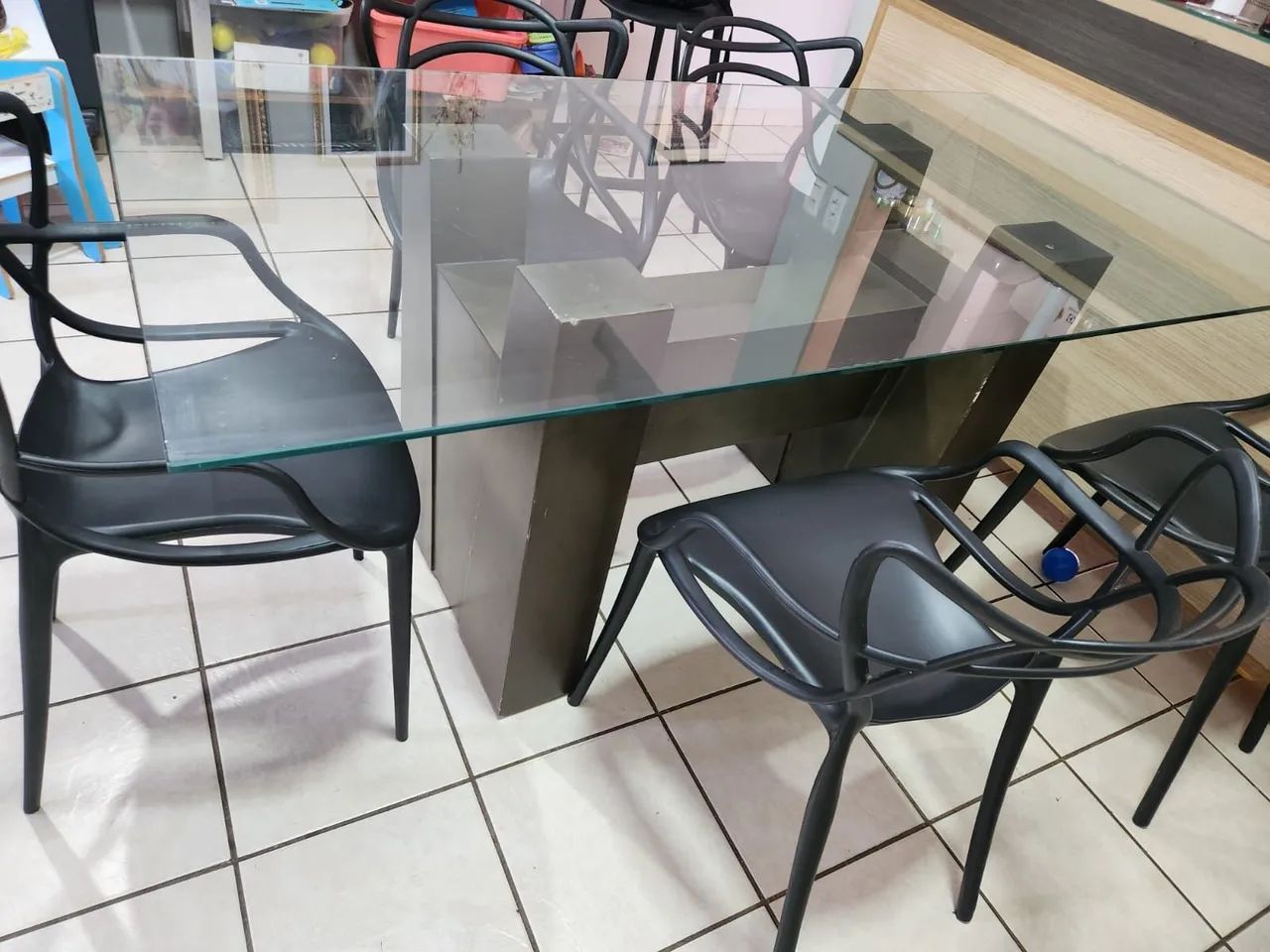Mesa de Vidro com Cadeiras - Foto 4