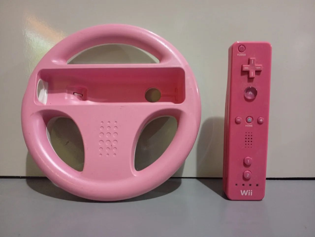 Controle e volante rosa wii - Foto 4