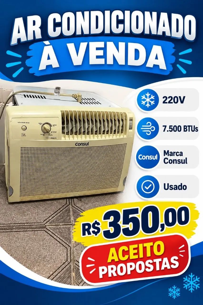 Ar condicionado Cônsul 7.500 BTU's