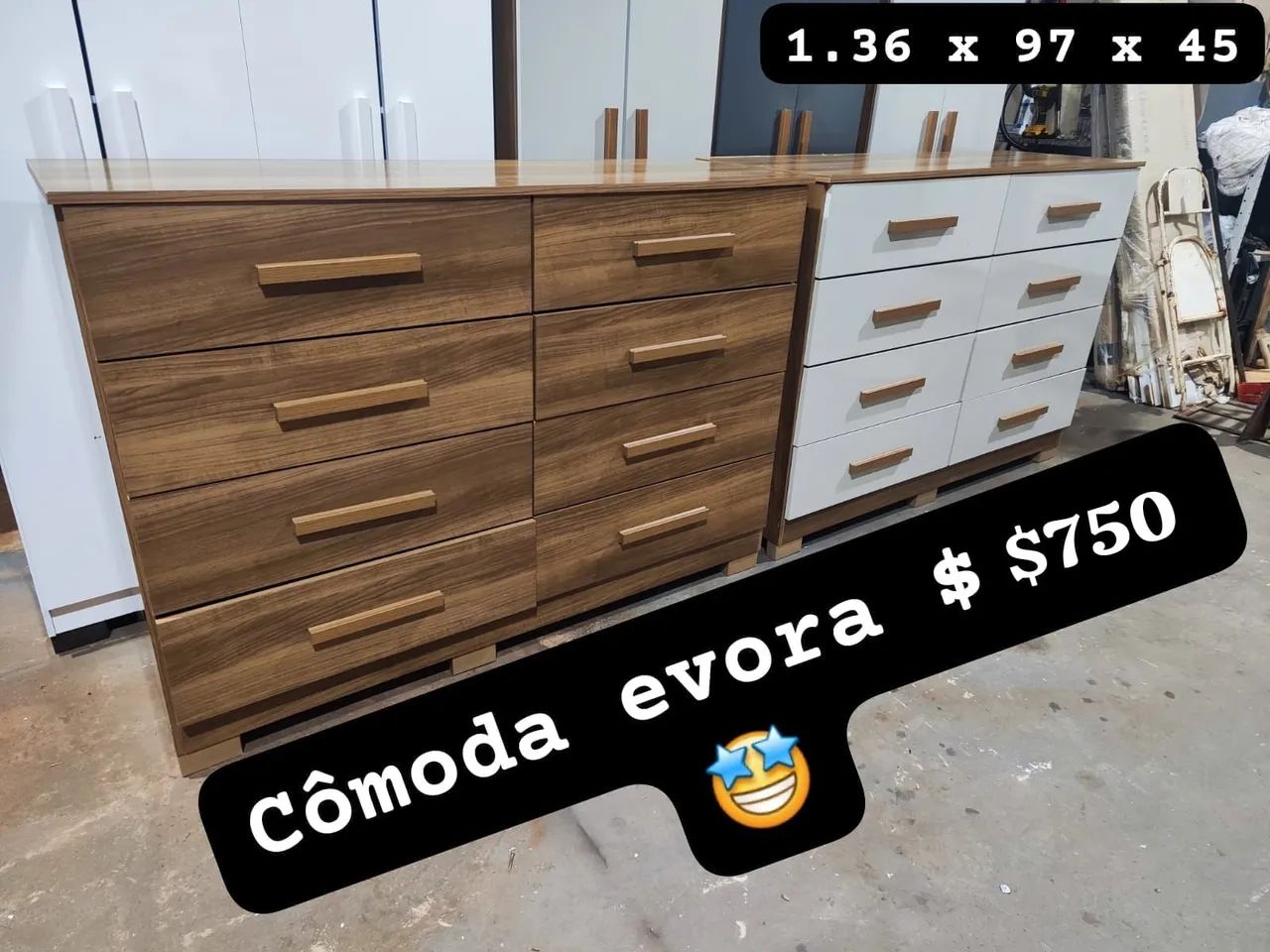 Cômoda Évora 8 gavetas nova - entrega gratuita 